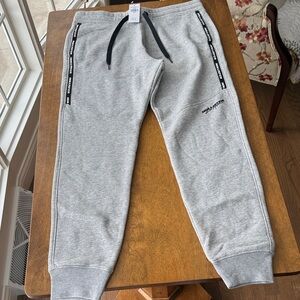 Hollister Light Gray Joggers with Black Details